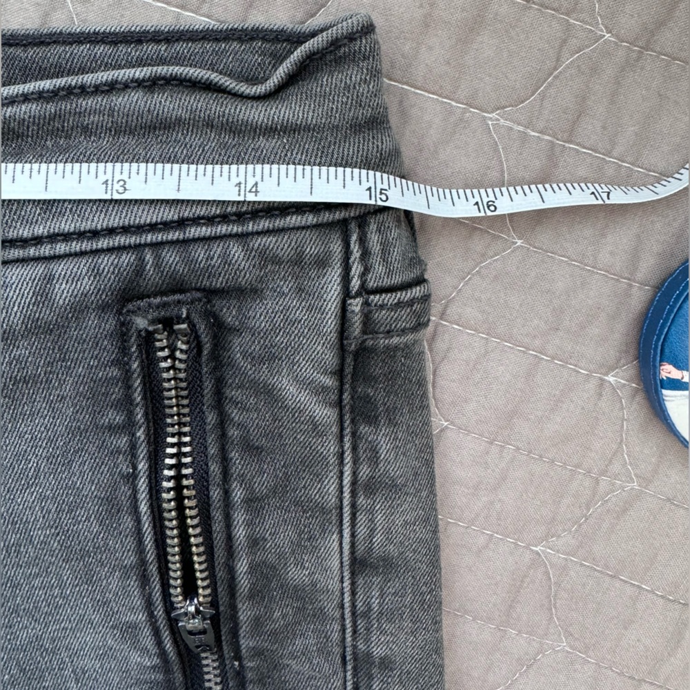 Banana Republic Mid-Rise Skinny Zip Pocket Jeans Grey Size 28 - Picture 10 of 12